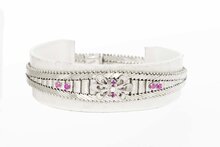 18 Karaat witgouden dames armband - 19,3 cm