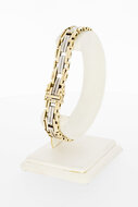14 Karaat bicolor Staafjes armband - 20,4 cm