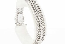 Gevlochten armband 14 Karaat - 19,3 cm