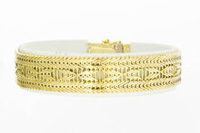 14 Karaat gevlochten dames armband - 17,6 cm