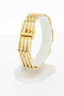 18 Karaat brede Staafjes armband - 20,1 cm