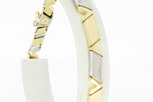 14 Karaat goud bicolor armband - 21,2 cm