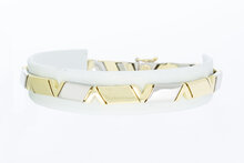 14 Karaat goud bicolor armband - 21,2 cm