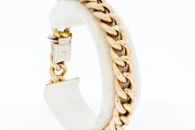 14 Karaat rose gouden Gourmet armband - 20 cm