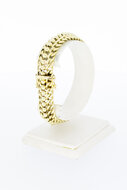 14 Karaat gevlochten armband - 19,6 cm