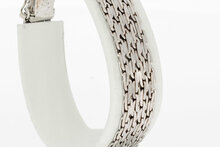 14 Karaat gevlochten dames armband - 16,9 cm