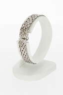 14 Karaat gevlochten dames armband - 16,9 cm