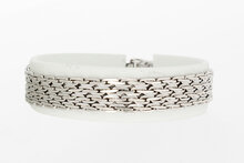 14 Karaat gevlochten dames armband - 16,9 cm