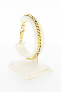 14 Karaat bicolor gouden Gourmet armband - 21 cm