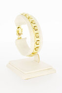 14 Karaat gouden schakelarmband - 18,5 cm