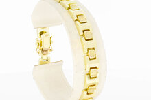 14 Karaat gouden schakelarmband - 18,5 cm