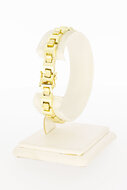 14 Karaat gouden schakelarmband - 18,5 cm