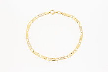 14 karaat Valkoog schakelarmband - 21 cm