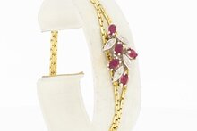 14 Karaat gouden dames armband - 18,2 cm