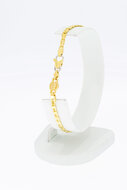 18 Karaat Valkoog schakelarmband - 19,5 cm