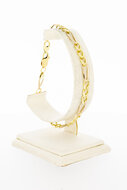 14 karaat goud Figaro schakelarmband - 22 cm