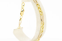14 karaat goud Figaro schakelarmband - 22 cm