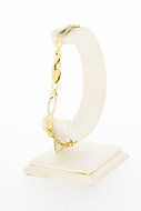 14 karaat goud Figaro schakelarmband - 22 cm