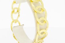 Gevlochten 18 Karaat goude armband - 21 cm