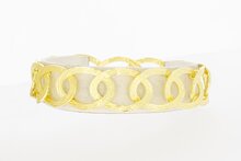 Gevlochten 18 Karaat goude armband - 21 cm