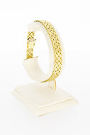 14 Karaat gevlochten goude armband - 19,4 cm