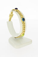 Edelsteen- armband 14 karaat goud  - 19,1 cm