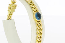 Edelsteen- armband 14 karaat goud  - 19,1 cm
