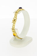 Edelsteen- armband 14 karaat goud  - 19,1 cm