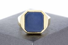 14 karaat Lagensteen Zegelring heen - 19,1 mm