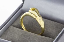 14 Karaat ring met Diamant - 17,4 mm