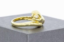 14 Karaat ring met Diamant - 17,4 mm