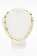 14 Karaat bicolor gouden Koningsketting - 56,2 cm