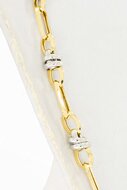 14 Karaat bicolor gouden Koningsketting - 56,2 cm