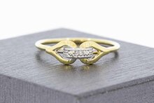 14 Karaat gouden Vintage diamantring - 18,4 mm
