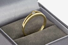 14 Karaat gouden Zirkonia ring - 18,1 mm