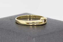 14 Karaat gouden Zirkonia ring - 18,1 mm