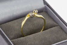 14 Karaat gouden diamant ring - 16,6 mm