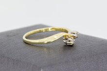 14 Karaat gouden diamant ring - 16,6 mm