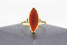 Vintage 14 Karaat Carneool ring - 19,9 mm