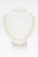 14 Karaat geel gouden Figaro ketting - 49,6 cm