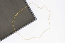 14 Karaat geel gouden Figaro ketting - 49,6 cm