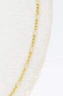 14 Karaat geel gouden Figaro ketting - 49,6 cm