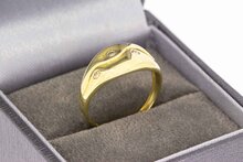 14 Karaat geelgouden diamant ring - 17,1 mm