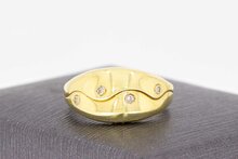 14 Karaat geelgouden diamant ring - 17,1 mm