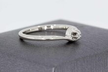 14 karaat witgouden diamantring - 18,4 mm