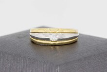 18 Karaat gouden diamantring - 17,5 mm