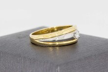 18 Karaat gouden diamantring - 17,5 mm