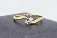 14 karaat gouden diamant ring - 20,1 mm