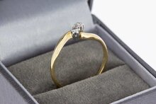 14 karaat gouden diamant ring - 20,1 mm