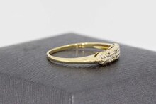14 Karaat gouden diamant ring - 16,5 mm